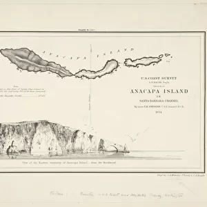 U.S. Coast Survey... Sketch of Anapaca Island in Santa Barbara Channel, 1854-57