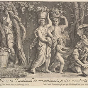 Vintage scene, 1704. Creator: Giovanni Girolamo Frezza