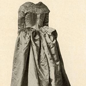 White satin wedding gown worn by Mrs. St. Clair in Philadelphia, 1760, (1937). Creator: Unknown