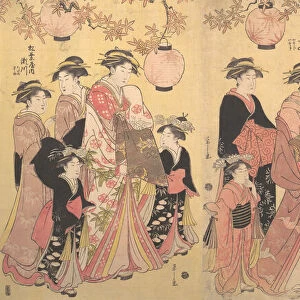 The Yoshiwara Parade in Autumn, ca. 1793. Creator: Hosoda Eishi