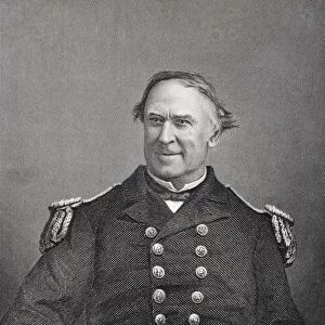 David Glascoe Farragut 1801 - 1870. American Admiral On Union Side During Civil War. From Last Photograph Taken Of Him