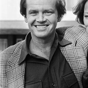 American Actor, Jack Nicholson in London to promote the film