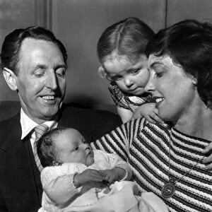 British comedian Cardew Robinson pictured with his wife, Eileen, and two daughters