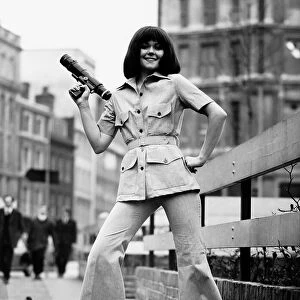 Fashion 1970s safari suit in denim