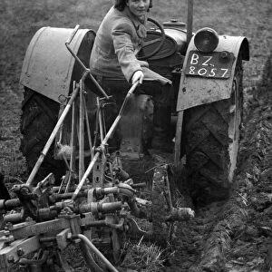 The first lady entrant in the Ladies section of the International Ploughing Championships