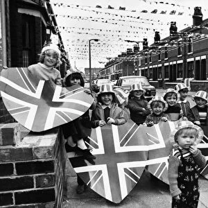 H M the Queen Silver Jubilee celebrations Youngsters from Carberry Road, Gorton