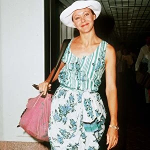 Jenny Agutter film actress at airport in August 1989