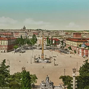 View of Rome with Piazza del Popolo, photo taken by Pincio